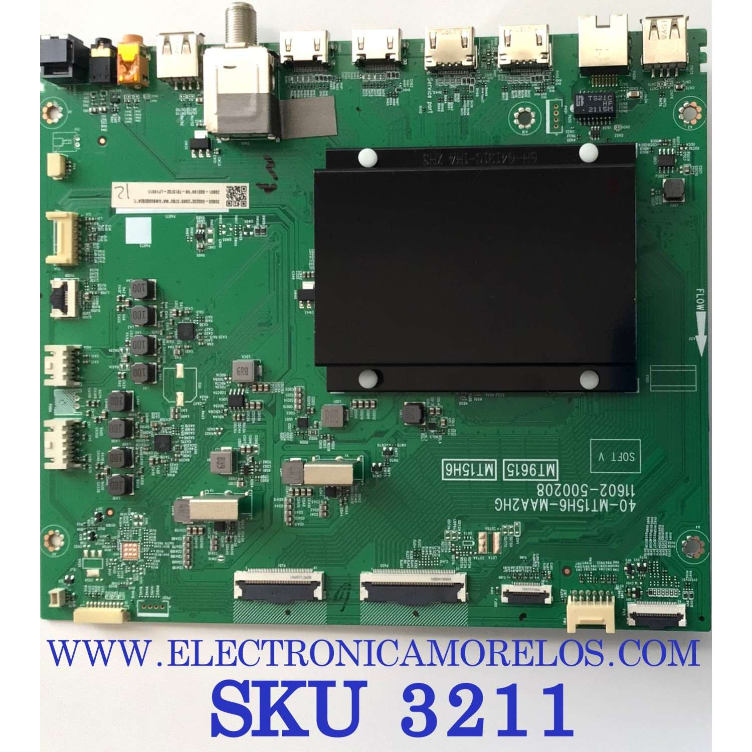 MAIN PARA TCL QLED 4K·UHD·HDR / NUMERO DE PARTE 30800-000232 / 40-MT15H6-MAA2HG / 11602-500208 / MT9615 / MT15H6  30801-000199 / V8-T615T02-LF1V011 / GMB000282A / PANEL LVU550NDHL CD9W08 V2 / MODELO 55R646